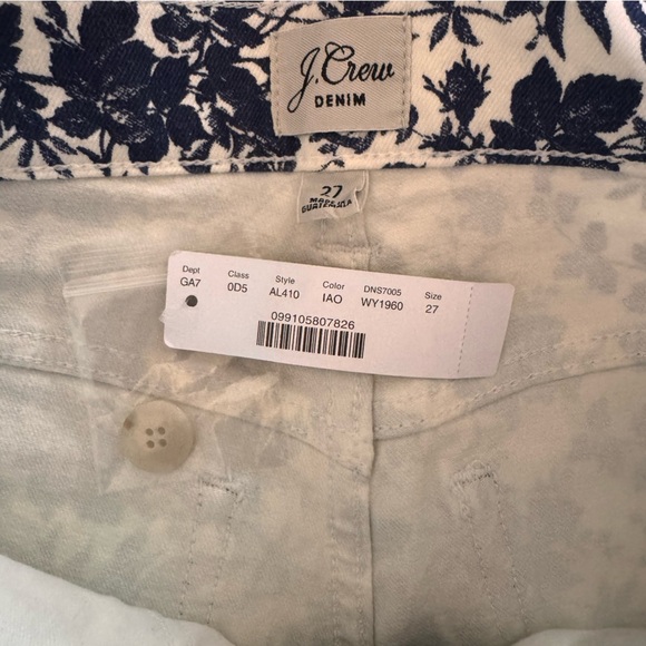 NWT J. Crew Slim Wide-Leg Jean in Floral Toile Print Size 27 - Picture 10 of 12